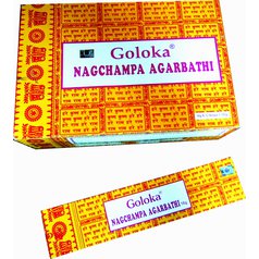 Vonné tyčinky - Goloka, Nagchampa Agarbathi 16 ks Vonné tyčinky - Goloka, Nagchampa Agarbathi 16 ks